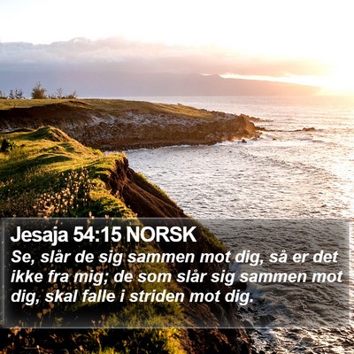 Jesaja 54:15 NORSK Bible Verse Image