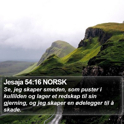Jesaja 54:16 NORSK Bible Verse Image