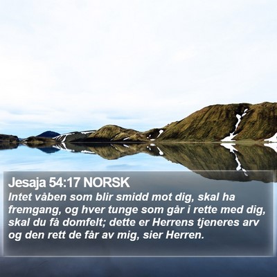 Jesaja 54:17 NORSK Bible Verse Image