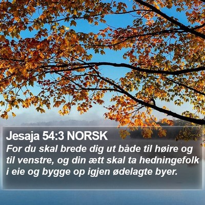 Jesaja 54:3 NORSK Bible Verse Image