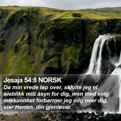 Jesaja 54:8 NORSK Bible Verse Image
