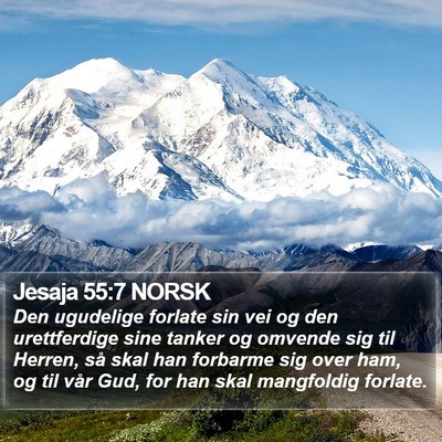 Jesaja 55:7 NORSK Bible Verse Image