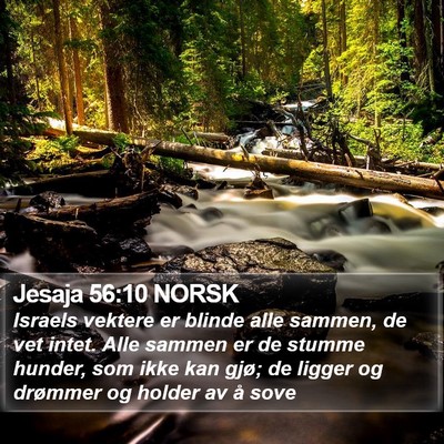 Jesaja 56:10 NORSK Bible Verse Image