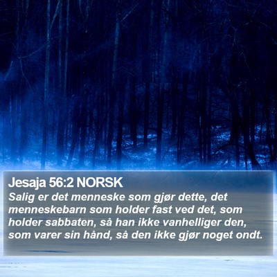 Jesaja 56:2 NORSK Bible Verse Image