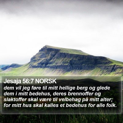 Jesaja 56:7 NORSK Bible Verse Image