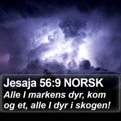 Jesaja 56:9 NORSK Bible Verse Image