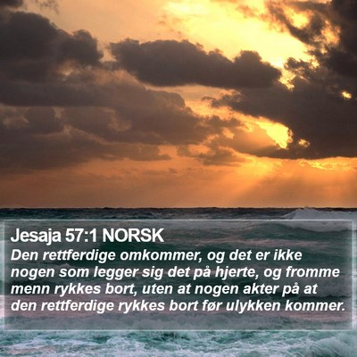 Jesaja 57:1 NORSK Bible Verse Image