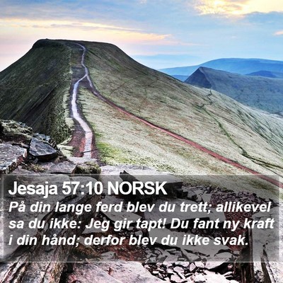Jesaja 57:10 NORSK Bible Verse Image