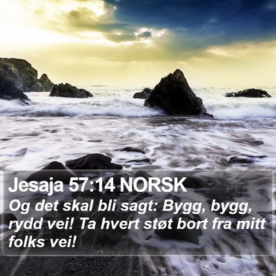 Jesaja 57:14 NORSK Bible Verse Image