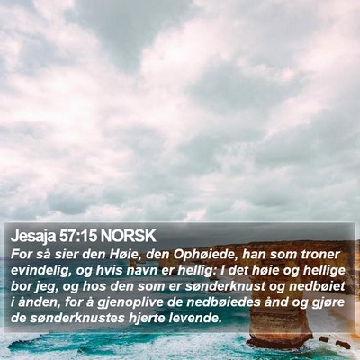 Jesaja 57:15 NORSK Bible Verse Image