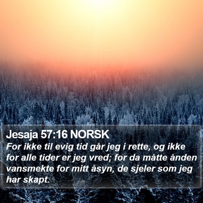 Jesaja 57:16 NORSK Bible Verse Image