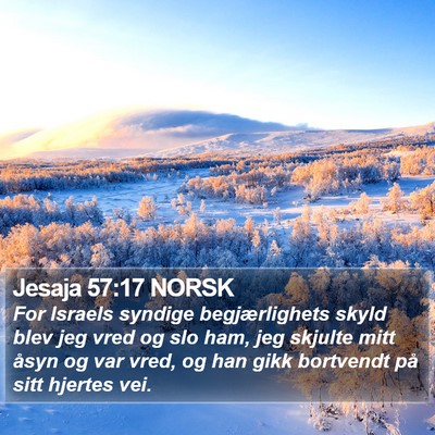 Jesaja 57:17 NORSK Bible Verse Image