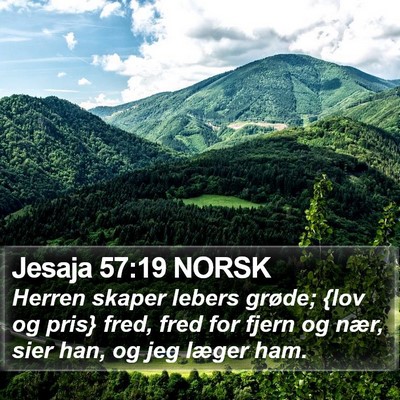 Jesaja 57:19 NORSK Bible Verse Image