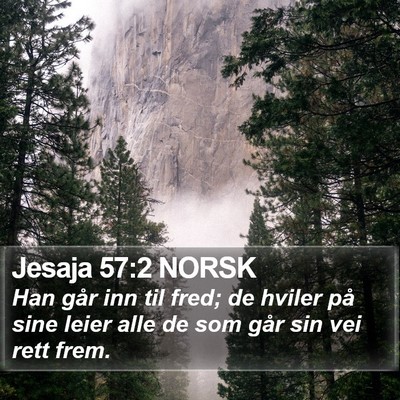 Jesaja 57:2 NORSK Bible Verse Image