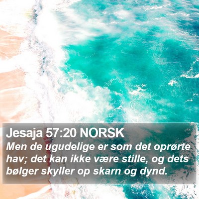 Jesaja 57:20 NORSK Bible Verse Image