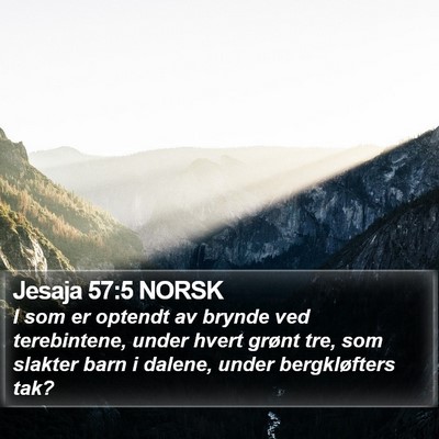 Jesaja 57:5 NORSK Bible Verse Image