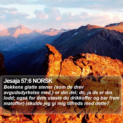 Jesaja 57:6 NORSK Bible Verse Image