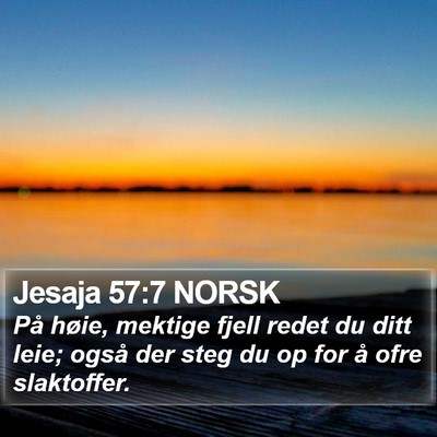 Jesaja 57:7 NORSK Bible Verse Image