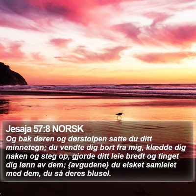 Jesaja 57:8 NORSK Bible Verse Image