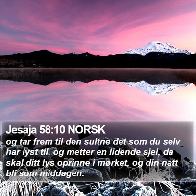 Jesaja 58:10 NORSK Bible Verse Image