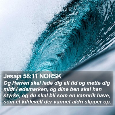 Jesaja 58:11 NORSK Bible Verse Image