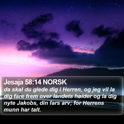 Jesaja 58:14 NORSK Bible Verse Image