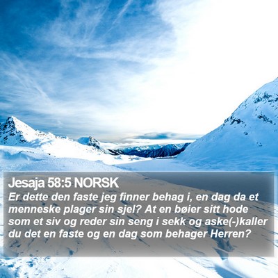 Jesaja 58:5 NORSK Bible Verse Image