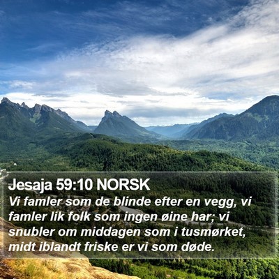 Jesaja 59:10 NORSK Bible Verse Image