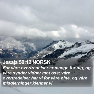 Jesaja 59:12 NORSK Bible Verse Image