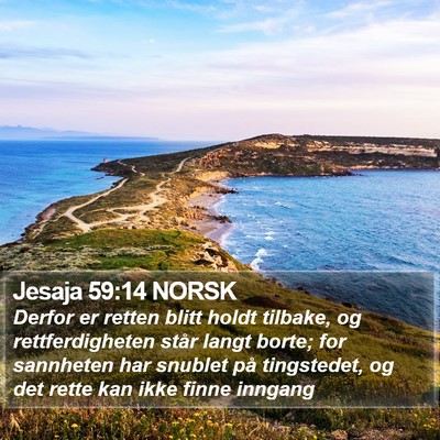 Jesaja 59:14 NORSK Bible Verse Image