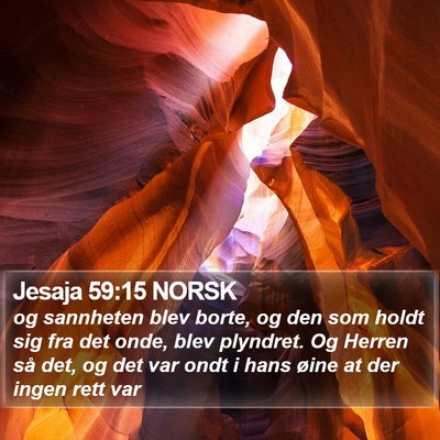 Jesaja 59:15 NORSK Bible Verse Image