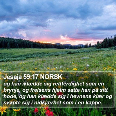 Jesaja 59:17 NORSK Bible Verse Image