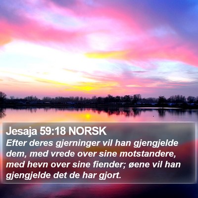 Jesaja 59:18 NORSK Bible Verse Image