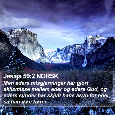 Jesaja 59:2 NORSK Bible Verse Image