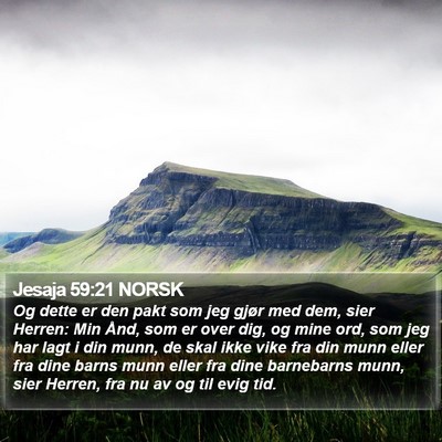 Jesaja 59:21 NORSK Bible Verse Image