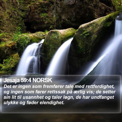 Jesaja 59:4 NORSK Bible Verse Image