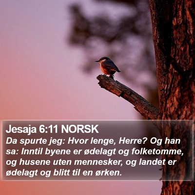 Jesaja 6:11 NORSK Bible Verse Image