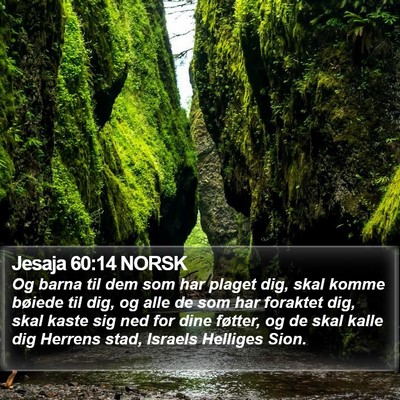 Jesaja 60:14 NORSK Bible Verse Image