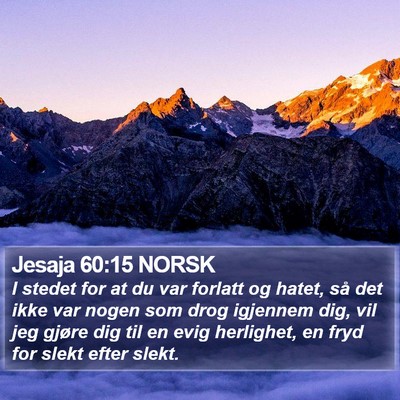 Jesaja 60:15 NORSK Bible Verse Image