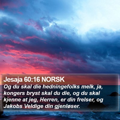 Jesaja 60:16 NORSK Bible Verse Image