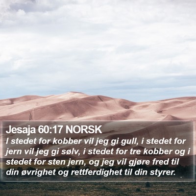 Jesaja 60:17 NORSK Bible Verse Image