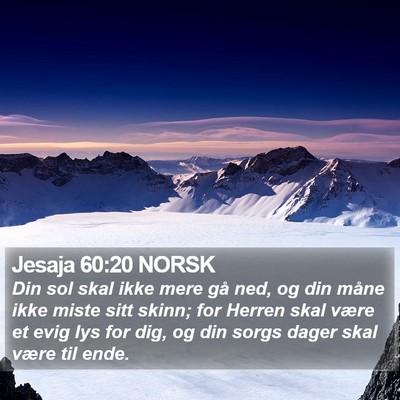Jesaja 60:20 NORSK Bible Verse Image