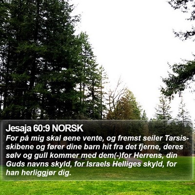 Jesaja 60:9 NORSK Bible Verse Image