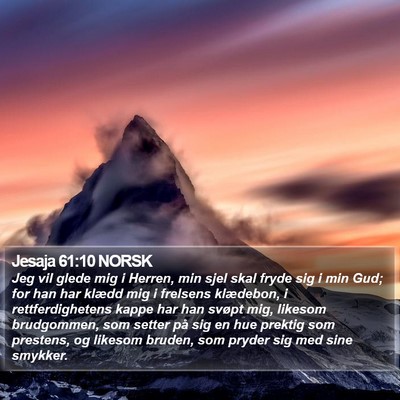 Jesaja 61:10 NORSK Bible Verse Image
