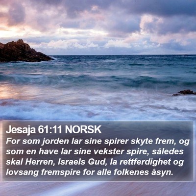 Jesaja 61:11 NORSK Bible Verse Image