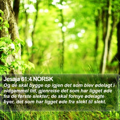 Jesaja 61:4 NORSK Bible Verse Image