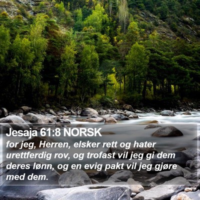 Jesaja 61:8 NORSK Bible Verse Image