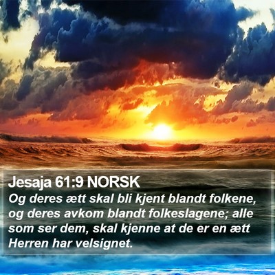 Jesaja 61:9 NORSK Bible Verse Image