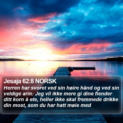 Jesaja 62:8 NORSK Bible Verse Image