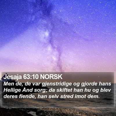 Jesaja 63:10 NORSK Bible Verse Image